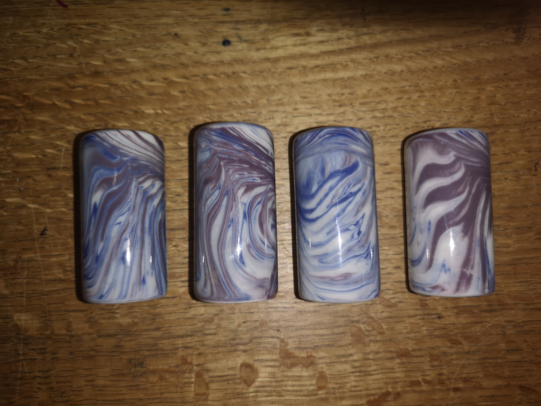 18mm internal diameter Purple white and blue extra thick wall slides
